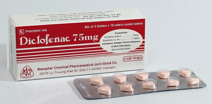 Thuốc Diclofenac là loại thuốc không thể thiếu trong quá trình điều trị bệnh lý này