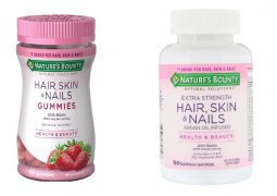 Hai phiên bản sản phẩm của Nature's Bounty Hair Skin and Nails đến từ Mỹ