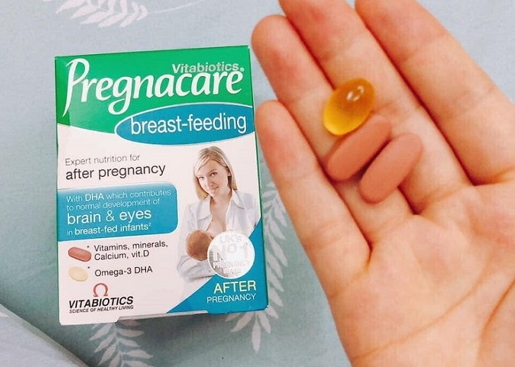Viên vitamin và omega 3 có trong Pregnacare Breastfeeding