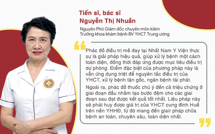 Đánh giá của bác sĩ Nguyễn Thị Nhuần về phác đồ chữa mề đay bằng Tiêu Ban Hoàn Bì Thang