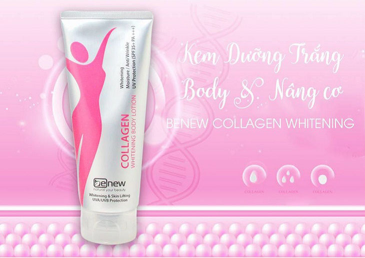 Kem trắng da toàn thân của Hàn Quốc Collagen Benew Whitening