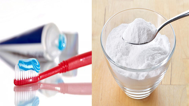 Kem đánh răng và baking soda giúp hạn chế bít tắc lỗ chân lông