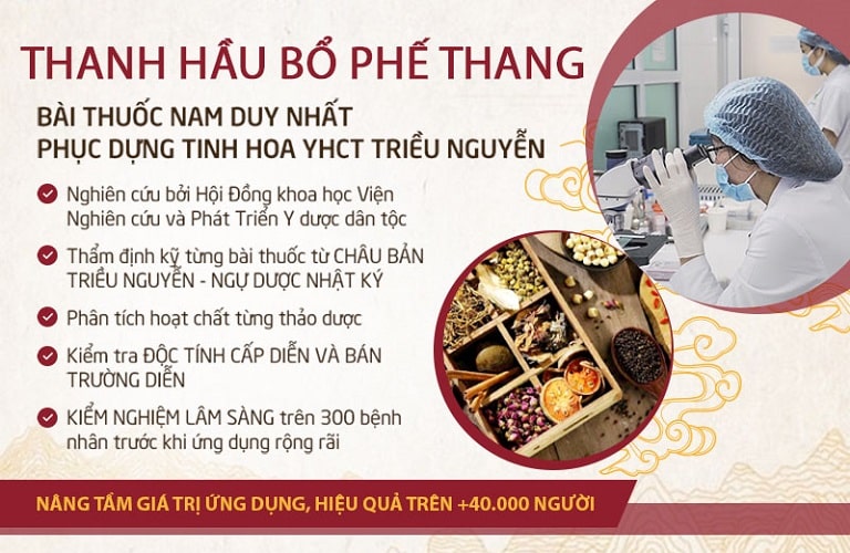 Thanh hầu bổ phế thang phục dựng tinh hoa YHCT Thái y viện Triều Nguyễn