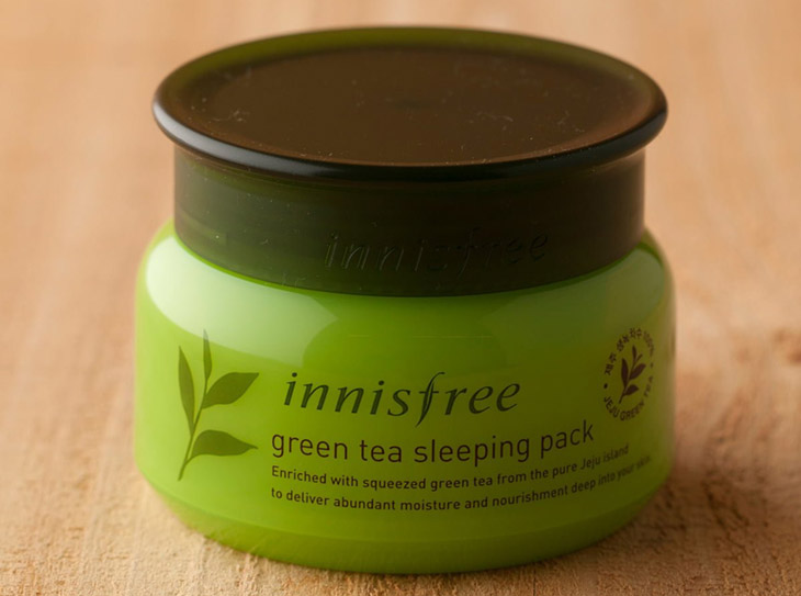 Mặt nạ ngủ trà xanh Innisfree cho bạn làn da căng bóng, ẩm mượt sau khi ngủ dậy