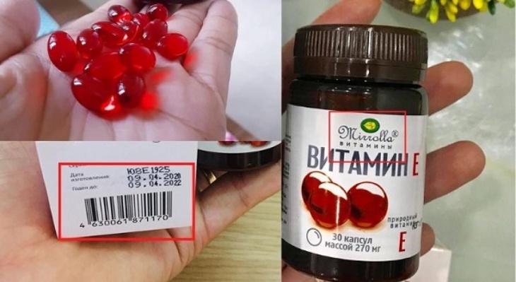 Những điểm nhận diện hàng thật chính hãng của Vitamin E đỏ Nga