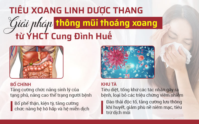 Tiêu Xoang Linh Dược Thang giúp điều trị dứt điểm triệu chứng bệnh viêm mũi dị ứng thời tiết