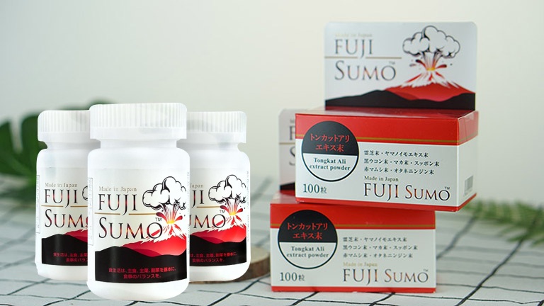 Fuji Sumo được thiết kế dạng hộp vuông vức, kèm thêm một bìa thương hiệu phía trên, nổi bật với sắc đỏ - trắng