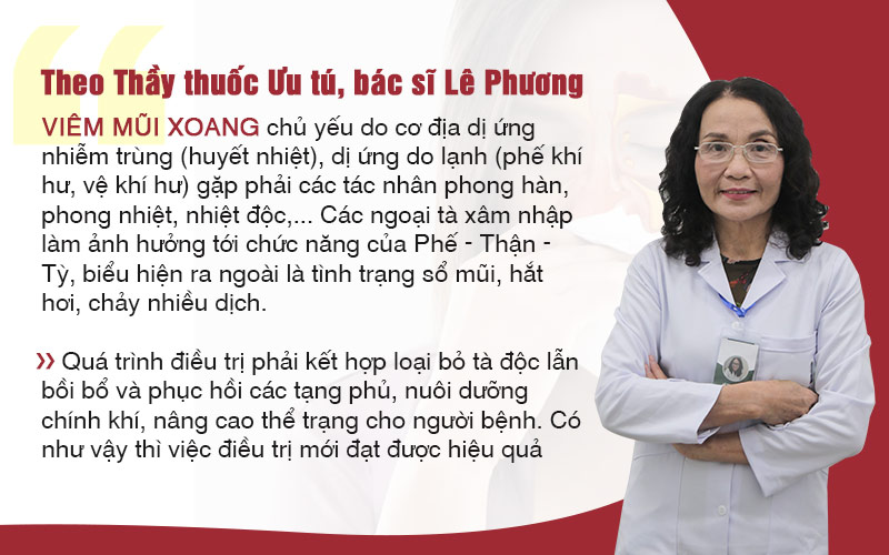 Chia sẻ về bệnh viêm mũi xoang của bác sĩ Lê Phương