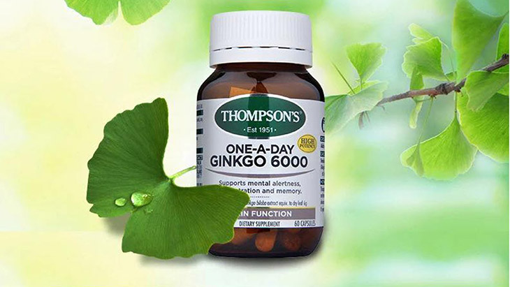 Thompson’s Ginkgo chiết xuất 100% thảo dược tự nhiên, giúp cải thiện chức năng não bộ