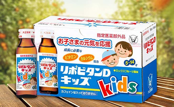 Nước bổ sung Vitamin và Canxi Taisho Lipovitan D Kids